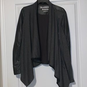 BLANKNYC drape faux leather jacket